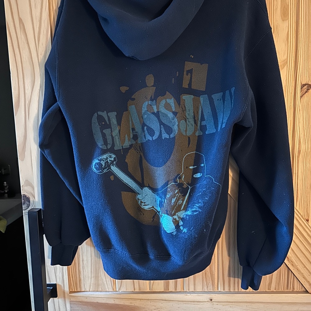 Glassjaw Navy Blue Zip-Up Hoodie with Graphic - Picture 2 of 5